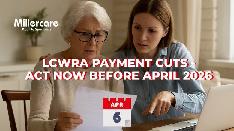 Older woman reviewing Universal Credit paperwork with family member at home — LCWRA benefit changes advice.
