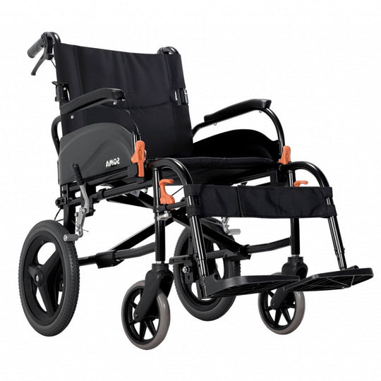 Agile 20" TL Black Karma Mobiity Agile Transit Manual Wheelchair