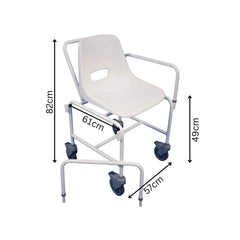 Aidapt Charing Attendant Propelled Shower Chair - Millercare