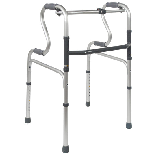 Dual Riser Deluxe Folding Walking Frame Unwheeled