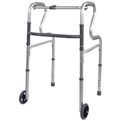 Aidapt Dual Riser Deluxe Folding Walking Frame Wheeled - Millercare