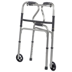 Aidapt Dual Riser Deluxe Folding Walking Frame Wheeled - Millercare