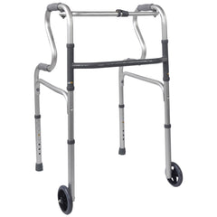 Aidapt Dual Riser Deluxe Folding Walking Frame Wheeled - Millercare