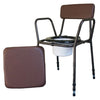 Aidapt Essex Height Adjustable Commode Chair Brown