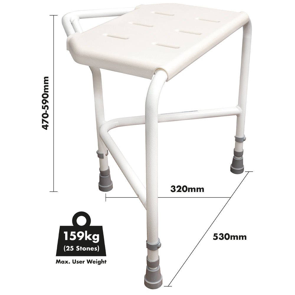 Aidapt Pembury Height Adjustable Corner Shower Stool VB636