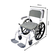 Aidapt Self Propelled Shower Commode Chair - Millercare