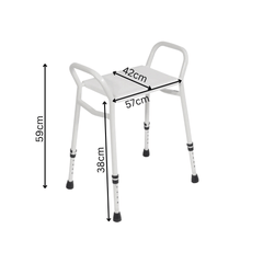 Aidapt Strood Height Adjustable Shower Stool Aluminium - Millercare