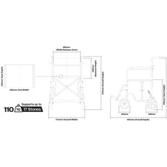 Aluminium Compact Transit Chair - Millercare