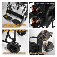 Aluminium Compact Transit Chair - Millercare