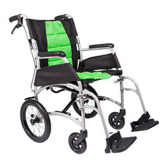 Aspire Vida Manual Transit Wheelchair 18" - Green/Black - Millercare