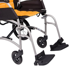 Aspire Vida Manual Transit Wheelchair 18" - Orange/Black - Millercare