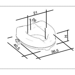 Atlantis Raised Toilet Seat With Lid in 2" 4" and 6" - Millercare