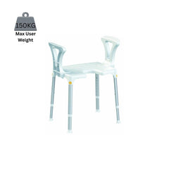 Atlantis Rectangular Shower Chair With Opening And Armrest - Millercare