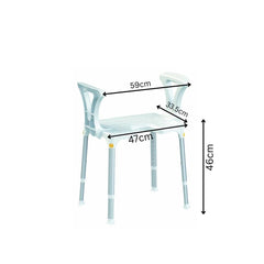 Atlantis Rectangular Shower Chair With Opening And Armrest - Millercare