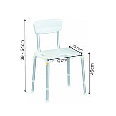 Atlantis Rectangular Shower Chair With Opening and Backrest - Millercare