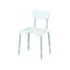 Atlantis Rectangular Shower Chair With Opening and Backrest - Millercare