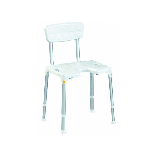 Atlantis Rectangular Shower Chair With Opening and Backrest