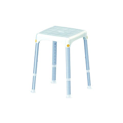 Atlantis Square Top Bathroom Stool Adjustable Height - Millercare