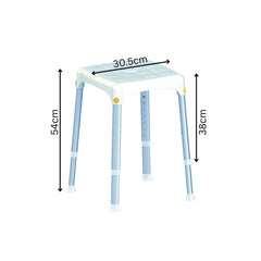 Atlantis Square Top Bathroom Stool Adjustable Height - Millercare