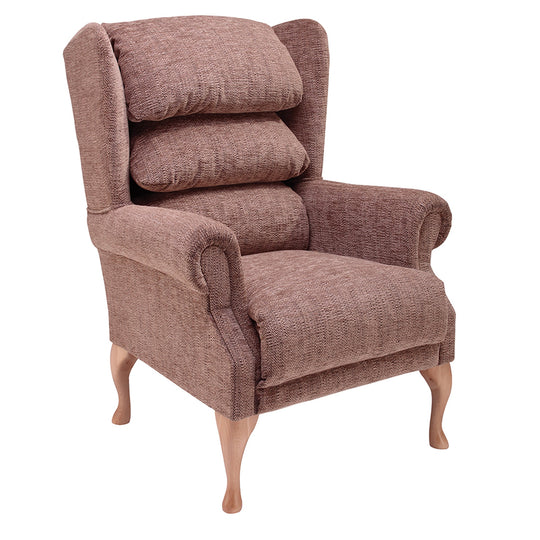 Cannington Waterfall Back Fireside Chair - Cocoa