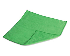 Green Micro-Fibre cloth on a white background