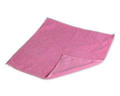 Pink Micro-Fibre cloth on a white background