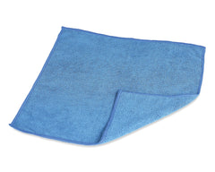 Blue Micro-Fibre cloth on a white background