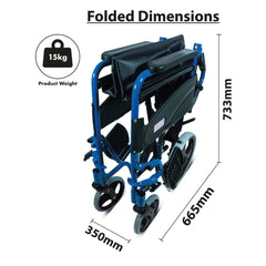 Compact Transport Aluminium Wheelchair - Millercare