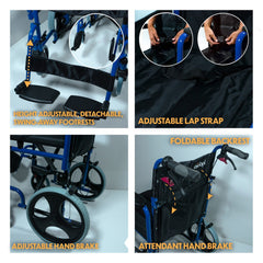 Compact Transport Aluminium Wheelchair - Millercare
