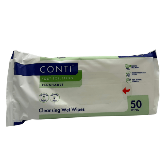 Conti Post Toileting Wet Wipes - Fragrance Free - 21 packs x 1 box