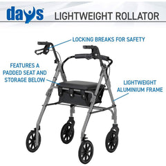 Days 100 Series Lightweight Rollator 106 Large - Millercare