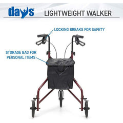 Days Lightweight Aluminium Tri Walker Blue - Millercare