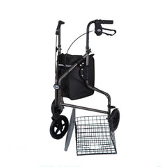 Days Lightweight Tri Wheel Walker With Bag and Basket Quartz - Millercare