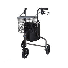 Days Lightweight Tri Wheel Walker With Bag and Basket Quartz - Millercare