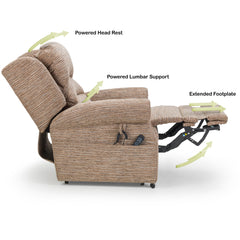 Dorchester Dual TIS Riser Recline Armchair - Petite - Millercare