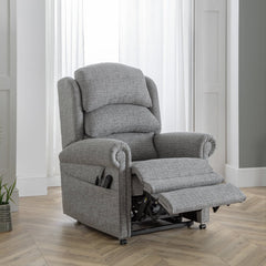 Dorchester Petite Premier Riser Recline Armchair - Light Grey - Millercare