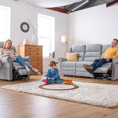 Dorchester Standard Premier Riser Recline Armchair - Light Grey - Millercare