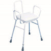 Perching Stool With Tubular Arms and Back White