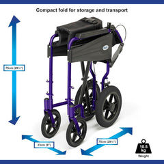 Escape Lite Transit Wheelchair 16" (Narrow) - Millercare