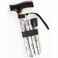 Folding Coloured Walking Stick 29 - 33" - Millercare