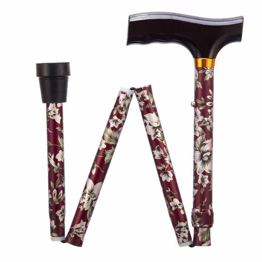 Folding Walking Stick 33-37"