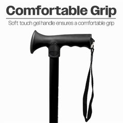 Gel Handled Folding Walking Stick - Millercare