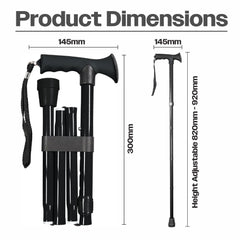 Gel Handled Folding Walking Stick - Millercare