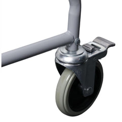 Glideabout Wheeled Commode Chair with Swing Away Arm Rests and Brakes - Millercare