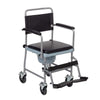 Glideabout Wheeled Commode Chair with Swing Away Arm Rests and Brakes
