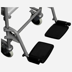 Glideabout Wheeled Commode Chair with Swing Away Arm Rests and Brakes - Millercare