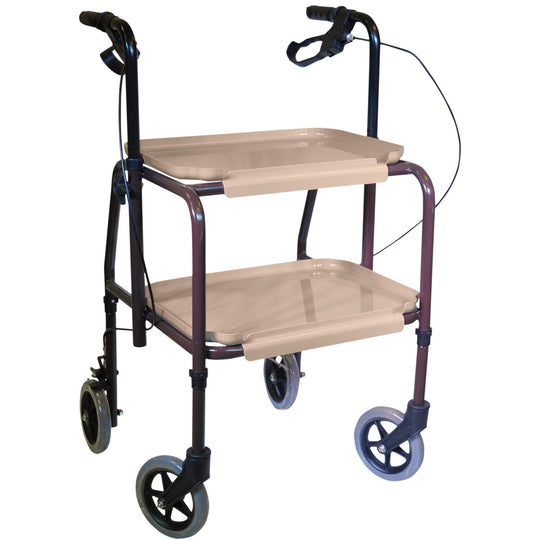 Height Adjustable Kitchen Flat Packed Trolley with Brakes