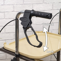 Height Adjustable Kitchen Flat Packed Trolley with Brakes - Millercare