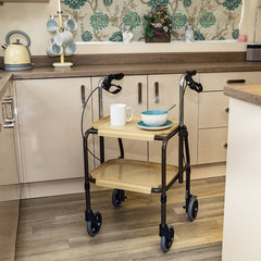 Height Adjustable Kitchen Flat Packed Trolley with Brakes - Millercare