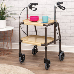 Height Adjustable Kitchen Flat Packed Trolley with Brakes - Millercare